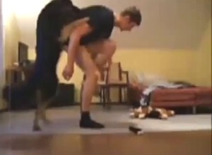 Zoo porn shows a guy who gets blasted by dog